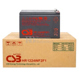 Pack 12 bater�as CSB HR1224 WF2F1 | 12 Voltios 6,5 Amperios AGM